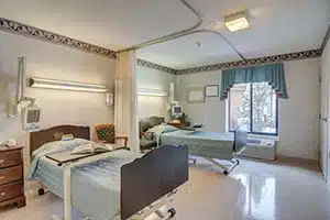 A semi-private room at Marietta Heights